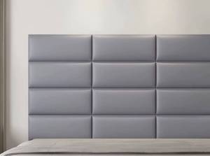 lot 27958 image: Art3d Peel and Stick Headboard for Twin, Full and Queen in Grey, Pack of 6 Panels Sized 9.84 x 23.62, Soundproof Wall Panels 3D, Upholstered Wall Panel