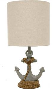lot 30959 image: Decor Therapy TL15453 Table Lamp, Antique Iced Blue