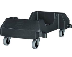 lot 30964 image: Rubbermaid Commercial Products Slim Jim Container Trash Can Trolley, Dolly with Wheels