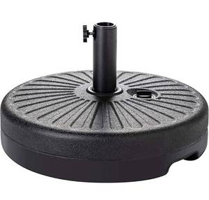 lot 30977 image: SERWALL Heavy Duty Patio Market Umbrella Base Round Plastic Outdoor Table Umbrella Stand Umbrellas Pole Holder for Lawn, Garden, Pool