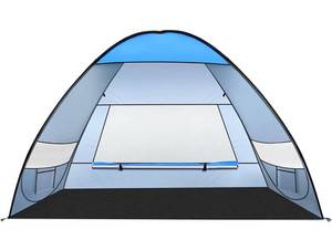 lot 30978 image: Beach Tent Shade Pop Up Large UPF 50 Sun Shelter Tents for 3-4 Person Windproof Portable Anti-UV Cabana Canopy Instant Sunshade Foldable Easy Set Up for Family Camping Travel Hiking