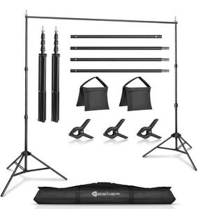 lot 30984 image: Yesker Photo Video Studio 10ft Adjustable Backdrop Stand, Background Support System Kit with Carry Bag for Photography Studio Parties Wedding