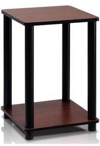 lot 30999 image: Furinno Turn-N-Tube End Table, Dark CherryBlack , 1-Pack