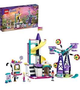 lot 32631 image: LEGO Friends Magical Ferris Wheel and Slide 41689 Building Kit for Kids Theme Park with 3 Mini-Dolls
