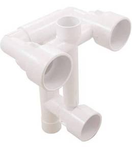 lot 32637 image: Waterway 9 in. Deep Seat Gunite 3-Jet Manifold 210-3410G