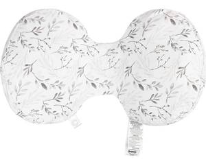 lot 32658 image: Boppy Side Sleeper Pregnancy Pillow with Removable Jersey Pillow Cover  Gray Falling Leaves