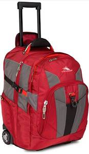 lot 32661 image: High Sierra XBT - Business Rolling Backpack, CarmineRed LineBlack, One Size