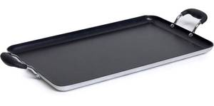lot 32672 image: IMUSA USA, Black IMU-1818TGT Soft Touch Double BurnerGriddle, 20 X 12