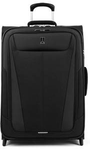 lot 32692 image: Travelpro Maxlite 5 Softside Lightweight Expandable Upright Luggage, Black, Checked-Medium 26-Inch