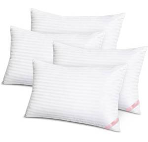 lot 32696 image: EIUE Bed Pillows for Sleeping 4 Pack Queen SizePillows for Side and Back Sleepers,Super Soft Down Alternative Microfiber Filled Pillows,20 x 30 Inches