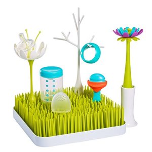 lot 36515 image: Boon Feeding Starter Bundle, Boon Grass Drying Rack with Bottle Cleaning Accessories (9.5x9.5x2.5) Missing Twig and Stem
