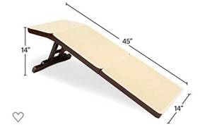 lot 36535 image: PetSafe CozyUp Dog Sofa Ramp - Folding Wood Dog Ramp for Couches and Sofas - Indoor Pet Ramp Holds up to 100 lb