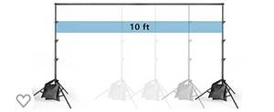 lot 36536 image: Photo Video Studio 6ft x10ft Adjustable Backdrop Stand, Background Support
