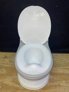 lot 36538 image: Nuby My Real Potty Training Toilet with Life-Like Flush Button & Sound for Toddlers & Kids (45 x 29 x 25 Centimeters)