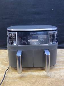 lot 36548 image: Ninja - Foodi 6-in-1 8-qt. 2-Basket Air Fryer with DualZone Technology - Dark Grey