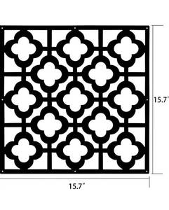 lot 37381 image: Kernorv Hanging Room Divider Decorative Screen Panels Made of PVC Room Divider Panels for Living Room Bedroom Office Restaurant (Black, 12 PCS)