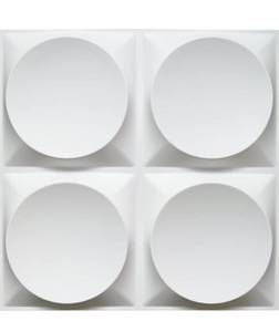 lot 37406 image: Art3d White Wall Panels Modern 3D Wall Decor, Moon Surface Design, 12 Tiles 32 SF