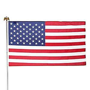 lot 37414 image: Valley Forge Flag AA-US1-1 Poly-Cotton American Flag Kit, 3 x 5 (B009YO3CBC)