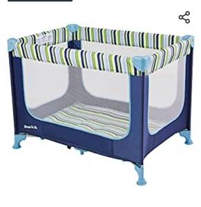 lot 37427 image: Dream On Me Zodiak Portable Playard with shoulder strap carry bag in Navy