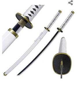 lot 37452 image: Zisu Carbon Steel Roronoa Zoro Sword, 40 inch Shusui&Wado Ichimonji&Kitetsu Sword, Anime Sword for Cosplay