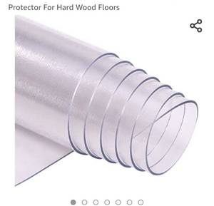 lot 37453 image: 47 x 59 PVC Chair Floor Mat Home Office Protector For Hard Wood Floors