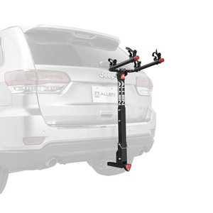 lot 37461 image: Allen Sports Deluxe Locking Quick Release 2-Bicycle Hitch Mounted Bike Rack Carrier 522QR