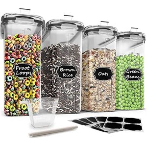 lot 37437 image: Airtight Food Storage Containers by Blingco W Locking Lids - Set of 4 (4 Liters each)