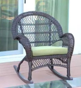 lot 84000 image: Santa Maria Espresso Rocker Wicker Chair