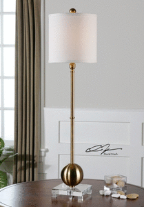 lot 84105 image: Uttermost 29935-1 Laton 1 Light Table Lamp - Brass