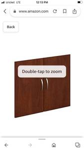 lot 84113 image: Bush Business Furniture Series C Half-Height 2 Door Kit in Hansen Cherry