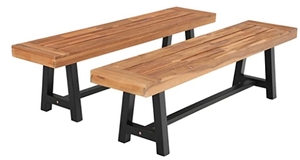 lot 84044 image: Pair of Sophia & William Wooden Garden Benches