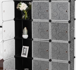 lot 84103 image: COSTWAY DIY 12 CUBE PORTABLE CLOSET STORAGE