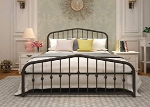 lot 84109 image: A LAZYHOME PLATFORM METAL BED FRAME ONLY QUEEN SIZE