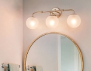 lot 84122 image: SIVA MODERN FROSTED GLASS BATHROOM VANITY