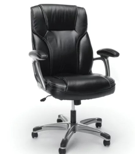 lot 84123 image: Essentials by OFM ESS-6030 High-Back Bonded Leather Executive Chair with Fixed Arms Retail$157.49