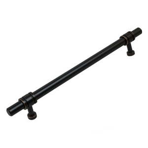 lot 81323 image: GlideRite 7-58 in. Center Barrel Ring Bar Pull Solid Cabinet Hardware Handles Oil Rubbed Bronze Pack of 20