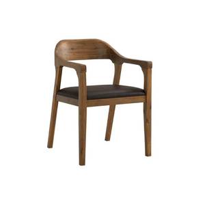 lot 84062 image: Boraam Rasmus Dining Arm Chair Chestnut Wire-Brush