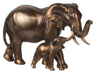 lot 84073 image: A&B Home Copper 7 Inch Elephant Statue