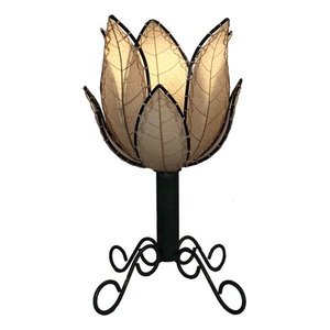 lot 84077 image: Outdoor Indoor Lotus Table Lamp in Natural