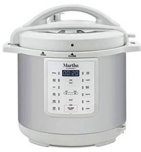 lot 84083 image: MARTHA STEWART 8 Quart Everything Pressure Cooker Model MSEPC0010