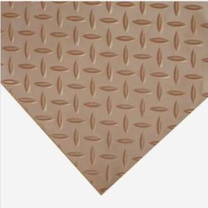 lot 84138 image: RUBBER CAL DIAMOND PLATE METALLIC BROWN MATT