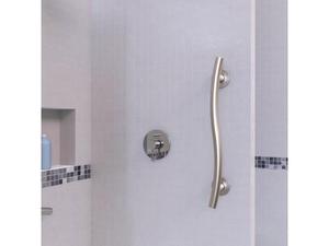 lot 84154 image: Keeney GB2022-24BN Wave Designer Grab Bar 1.25 Dia x 24 in., Brushed Nickel
