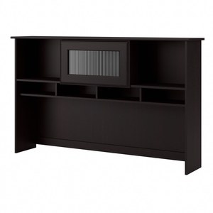 lot 84159 image: Cabot Modern 60 W Hutch with Storage Fits L Desk or Corner Desk (Sold Separately) in Espresso Oak