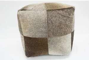 lot 84167 image: CARBON LOFT COLEGROVE LEATHER POUF