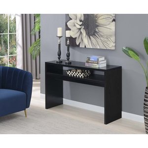 lot 84171 image: Convenience Concepts Northfield Deluxe Console Table Black