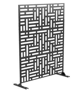 lot 81321 image: FENCY Privacy Screen Black Metal SKU SUUS-S180120-B-S075