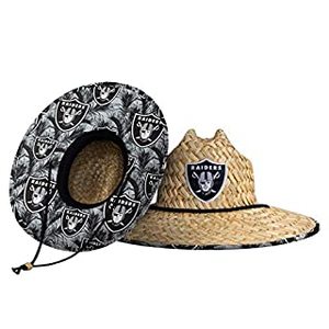 lot 1458 image: Las Vegas Raiders NFL Floral Straw Hat (B08XPPZ2LP)