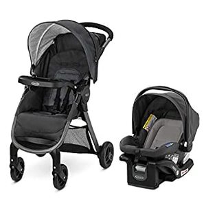 lot 1489 image: Graco FastAction SE Travel System  Includes Quick Folding Stroller and SnugRide 35 Lite Infant Car Seat, Redmond (B08C756KVP)