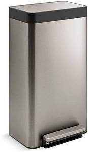 lot 11543 image: KOHLER 8 Gal. Loft Stainless Steel Trash Can, Gray