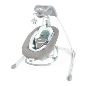 lot 2880 image: Ingenuity DreamComfort InLighten Cradling Swing & Rocker with Rotating 180° Seat - Pemberton